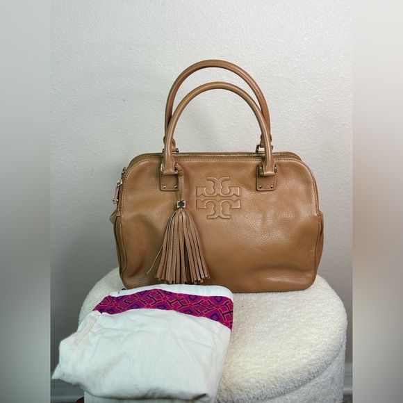 Tory Burch Thea Leather Triple Zip Satchel - Picture 3 of 12